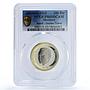Morocco 100 dirhams Rabat Hassan Tower UNESCO PR 69 PCGS bimetal coin 2012