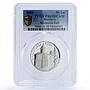 Moldova 50 lei Rudi Monastery Church Religion PR 69 PCGS silver coin 2000