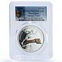 Nicaragua 5 cordobas Olympic Team Tokyo Games Jaguar PR 69 PCGS silver coin 2020