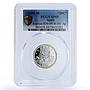 Spain Provisional 20 Centimos Restrike 1870 SP 69 PCGS silver token 2020