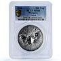 Mongolia 500 togrog Falcon Bird Wildlife Protection MS 68 PCGS silver coin 2016