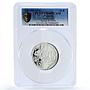 Fujairah 10 riyals Apollo 13 Moon Landing Space PR 68 PCGS silver coin 1970
