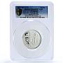 Fujairah 10 riyals Apollo 12 Moon Landing Space PR 69 PCGS silver coin 1970