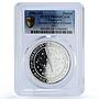 Singapore 1 ounce Hailey Comet Lion X#21 Space PR 68 PCGS silver token 1986