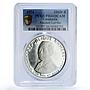 Cambodia 10000 riels President Lon Nol Khmer KM-62 PR 66 PCGS silver coin 1974