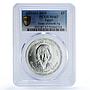 Egypt 5 pounds Susan Mubarak KM-997 History Politics MS 67 PCGS silver coin 2010