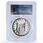 Mexico 1 onza 8 Reales Restrike 1732 Pillar Dollar PR 68 PCGS silver medal 1988