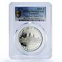 Cambodia 5000 riels Angkor Wat Temple Khmer KM-60 PR 66 PCGS silver coin 1974