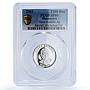 Macedonia 100 denari Blaze Koneski KM-Pn11 Trial SP 69 PCGS silver coin 2003