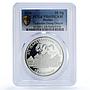 Bhutan 50 ngultrum Tashichho Dzong Dragon PR 69 PCGS silver coin 2016