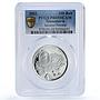 Transnistria 100 roubles Tiraspol Suvorov Fortress PR 69 PCGS silver coin 2002