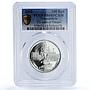 Transnistria 100 roubles Tiraspol Suvorov Monument PR 68 PCGS silver coin 2002