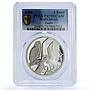 South Africa 2 rand Eagles Birds Prey Fauna PR 70 PCGS silver coin 2003