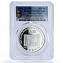 Taiwan 100 dollars Stamp Exibition Taipei Swans Bird PR 69 PCGS silver coin 2005