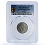 Equatorial Guinea 5 bipkwele Republic Nkogo KM-51 MS 64 PCGS CuNi coin 1980