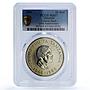 Tanzania 20 shilingi Central Bank President Mwinyi MS 67 PCGS CuNi coin 1986