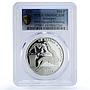 Saharawi 500 pesetas Wrestling Sydney Olympic Games PR 69 PCGS silver coin 1996