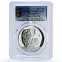 Mongolia 50 togrog Year Dog Lunar Calendar KM-75 PR 68 PCGS silver coin 1994