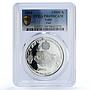 Laos 15000 kip Chilasoma Fower Horn KM-117 Fish Fauna PR69 PCGS silver coin 2003