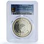 Iraq 1 dinar Year Child Save Children KM-145 UNICEF PR 61 PCGS silver coin 1979