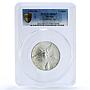 Mexico 2 onzas Libertad Angel of Independence KM-614 MS 67 PCGS silver coin 1999