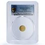 Palau 1 dollar Marcus Aurillus Aureus Restrike KM-352 MS 70 PCGS gold coin 2011