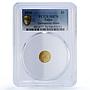 Palau 1 dollar Germanicus Aureus Restrike KM-236 MS 70 PCGS gold coin 2009