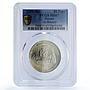 Mexico 50 pesos Oil Industry KM-532 Monument MS 67 PCGS silver coin 1988