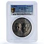 Mexico De Gaulle Mateos Visit Grove-872a Politics MS 63 PCGS silver medal 1964