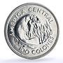 Costa Rica 100 colones Manatee Conservation KM-201 Fauna silver coin 1974