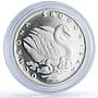Poland 500 zlotych Swan Environment Protection Y#154 Bird proof silver coin 1984