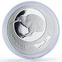 New Zealand 1 dollar Kiwi Map KM-322a Bird Fauna proof silver coin 2009