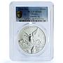 Mexico 1 onza Libertad Angel of Independence KM-639 MS 68 PCGS silver coin 2004