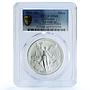 Mexico 1 onza Libertad Angel of Independence KM-494.2 MS68 PCGS silver coin 1991