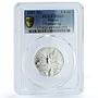 Mexico 1/4 onza Libertad Angel of Independence KM-611 MS69 PCGS silver coin 2001