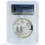 Mexico 5 pesos UNICEF KM-640 Children Flying Kite PR 68 PCGS silver coin 1998