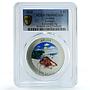 Aruba 5 florins Soldachi Crab KM-65 Wildlife Fauna PR 69 PCGS silver coin 2018