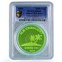 French Polynesia 1000 poa Crescent Island X#2 MS 69 PCGS plastic coin 2006