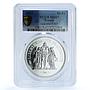 France 50 francs Hercules KM-941.1 Gad-882 F-427 MS 67 PCGS silver coin 1977
