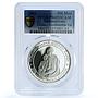 Turkmenistan 500 manat Mother Gurbansoltan Eje KM-91 PR 69 PCGS silver coin 2002