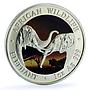 Zambia 5000 kwacha Elephant Colorized KM-142 Wildlife Bullion silver coin 2002