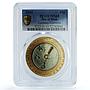 Isle of Man 60 pence Euro Currency Converter KM-1128 MS 65 PCGS brass coin 2002