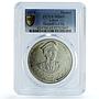 Libya Colonel Muammar Gaddafi X#4 History Politics MS 65 PCGS silver medal 1979