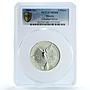 Mexico 2 onzas Libertad Angel of Independence KM-614 MS 68 PCGS silver coin 2000