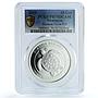 Nicaragua 10 cordobas Paslama Turtle F15 Mark KM-130 PR 70 PCGS silver coin 2019