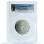 Uganda 2000 shillings Illusion Mountain Spirit KM-75 PR 70 PCGS silver coin 2001