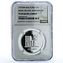 Malaysia 1 ringgit Bank Negara KM-27a Building PF 69 NGC silver coin 1979