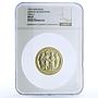 USSR Russia Ukraine Reunification 300th Anniversary Gilt MS 65 NGC medal 1954