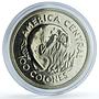 Costa Rica 100 colones Manatee KM-201 Conservation Fauna silver coin 1974