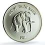 Vietnam 100 dong Elephant KM-21 Wildlife Protection Fauna silver coin 1986